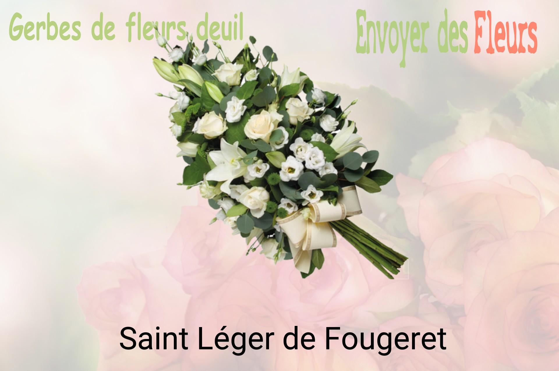 Gerbe de fleurs de deuil livrée à Saint-Léger-de-Fougeret